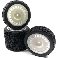 Absima 2510063 Rally Winded hjul og dekk 1:10, ferdiglimte, svarte, 4-pk