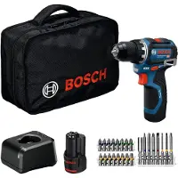 Bosch Gsr 12v-32 + 2 Bat 2.0+ 36 Ac+ Mal Lona Elektrisk Skrutrekker