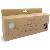 Filibabba Snackbokser - 2-pack - Silikon - Hvalen Christian - 40 - - OneSize - Matboks