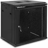 Qoltec 54488 19 rackskap 12U 450 x 600 x 635 perforerte dører, svart