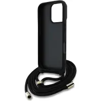 GUESS 4G Big Logo Cord Stap Crossbody-etui for iPhone 16 Pro Brown