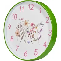 Home Styling Collection Veggklokke med blomstermotiv, Ø 30 cm