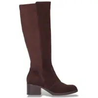 Wonders for woman. G-6260 Charme brown Leather Boots (40), 3 to 5 cm, Suede, Zip, Casual