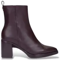 Wonders for woman. L-1601 Burgundy leather L-1601 booties (40), Brown, 5 to 8 cm, Zip, Classic