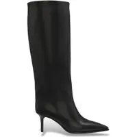 BOSS for woman. 50573044 Miah boots in black (35), Leather, 5 to 8 cm, Zip, Casual, Classic