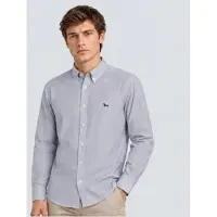 HARMONT & BLAINE for man. CRR074013435B Blue Micro Stripe Shirt (XL), Cotton, Classic, Long sleeve