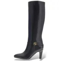 GUESS for woman. FLFOATLEA11 Oatie black Leather Boots (36), 3 to 5 cm, Zip, Casual, Classic