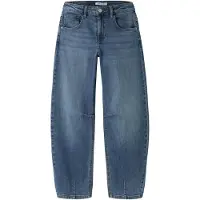 Name It Kids Jeans - Barrel - NkfBella - Medium+ Blue Denim - - 10 år (140) - Jeans