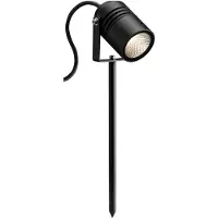 LCD LED-spot med jordspyd 5018, svart, IP65