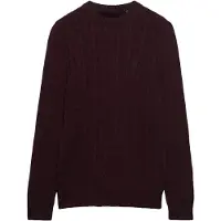 Superdry Cotton Cable Knit Crew Genser