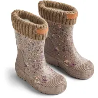 Wheat Termostøvler - 2-I-1 - Vadefugl - Portabella-blomster - - 22 - Gummistøvler