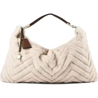 Liu jo for woman. AF6194-E1161 Beige Hobo Bag (OSFA), Casual, Polyester