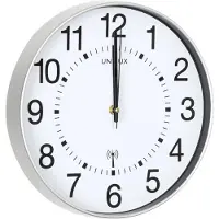 Unilux Wave, Vegg, Quartz clock, Rund, Grå, Akrylonitril-butadien-styren (ABS), Glass