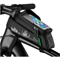 RockBros 029-1BK sykkelveske for ramme med telefondeksel - svart