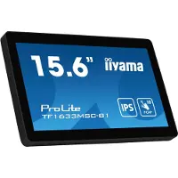Iiyama ProLite TF1633MSC-B1 - LED-skjerm - 15.6 - åpen ramme - berøringsskjerm - 1920 x 1080 Full HD (1080p) @ 60 Hz - IPS - 450 cd/m² - 1000:1 - 5 ms - HDMI, DisplayPort - høyttalere - svart, matt f