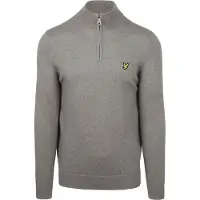 Lyle & Scott Halvvippet genser i grå erinoull Grå Størrelse