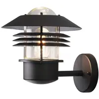 Konstsmide Utendørs vegglampe New Modena, lykt, E27, svart