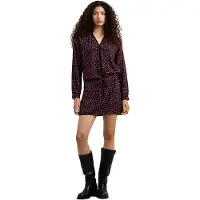 Pepe Jeans for woman. PL9537898 Joy burgundy dress (S), Casual, Maroon, Viscose, Long sleeve