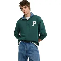 Pepe Jeans for man. PM5400206 Green Marley polo shirt (L), Casual, Cotton, Long sleeve