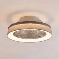 LINDBY LED-takvifte Mace, grå, Ø 47 cm, stillegående, CCT