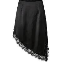 Pieces Pcevy Satin Asymmetrisk Midiskjørt