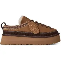Ugg for woman. 1180361 Brown Heritage Lace-Up Leather Sneakers (40), 3 to 5 cm, Split Leather, Laces, Casual, Homewear