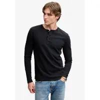 Superdry Waffle Long Sleeve Henley Langarmet T-skjorte