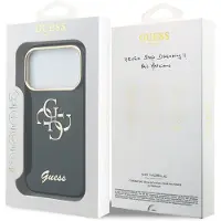 GUESS iPhone 17 Pro Max IML 4G Script Metal Logo-deksel - blått