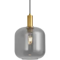 QAZQA Design pendellampe messing med røykglass for 1-fase skinnesystem - Iconic Zuzanna