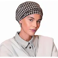 Christine Headwear Lea turban - Svart Beige