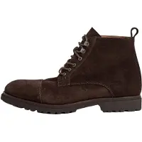 Hackett London for man. HMS200149 Brown Hudson Leather Ankle Boots (42), Flat, Suede, Laces, Casual