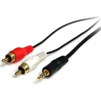 StarTech.com Stereo Audio Cable - 3.5mm Male to 2x RCA Male - ljudkabel