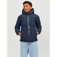 Jack & Jones Polstret Jakke - JCOSpeed - Navy Blazer/Tone In Ton - - 10 år (140) - Dunjakke