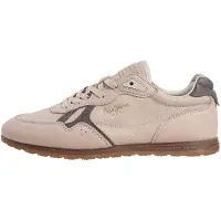 Pepe Jeans for woman. PLS300037 Daze East pale pink leather sneakers (39), Flat, Laces, Casual