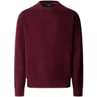 Hackett London for man. HM7000287 Burgundy lambswool jersey (XL), Casual, Classic, Long sleeve