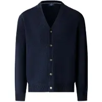 Hackett London for man. HM7000268 Navy Blue Lambswool Cardigan (XL), Casual, Classic