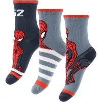 Name It Mini Sokker - 3-pack - Spider Man - NmmMandres - Ombre Blue/ - - 22/24 - Sokker