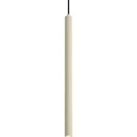 QAZQA Moderne pendellampe beige med integrert takplate - Chuba