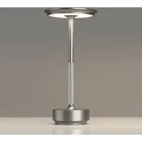 24hShop Bordlampe/nattlys med berøringskontroll og USB-lading - Sølv