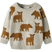 Name it Genser - Strikk - NmmOla - Peyote Melange - - 1½ år (86) - Genser