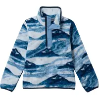 Columbia Helvetia II Printed Snap Kids Half-Zip Fleecegenser blå