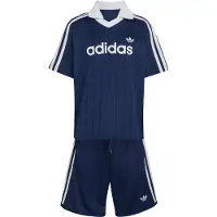 Adidas Originals Loose Polo Pinstripe Short Tee Sett