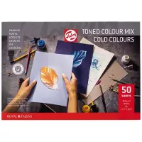 Royal Talens Toned paper pad Cold colour mix | 42 x 29,7 cm (A3), 180 g, 50 ark