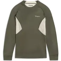 Bergans Inner:Pure Merino L/S Ulltrøye Dame Green Mud/Creme M