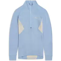 Bergans Inner:Pure Merino Half-Zip Ulltrøye Dame Light Dusty Blue/Creme XL