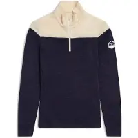 Bergans Inner:Dual Merino Half-Zip Ulltrøye Dame Dark Navy/Creme XL