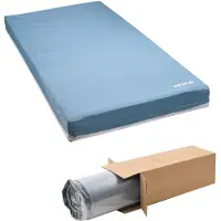 Vevor Sykehusmadrass, 204 kg belastning, trykkfordelende langtidspleie Medisinsk flerlagsskummadrass, vanntett for behandling av liggesår Sykehjem og hjemmesykepleie, 914 x 2030 x 153 mm