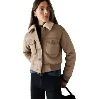 Pepe Jeans for woman. PL4024502 Nina beige jacket (XS), Casual, Polyester