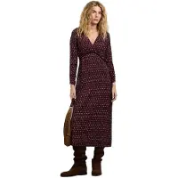 Pepe Jeans for woman. PL9537897 Jazelin burgundy dress (S), Casual, Maroon, Viscose, 3/4 Sleeve