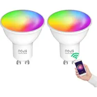 NOUS P8 LED Birne RGB GU10 WLAN 2er 350lm/4.5W/GU10/Reflector 2er Pack